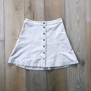 Abercrombie & Fitch suede button up skirt